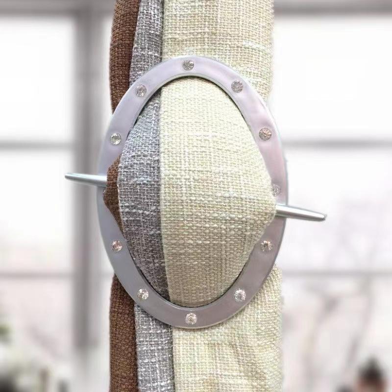 

1/2PC Europe Luxury String Net Plastic Curtain Roman Ring Brooch Back Clip Buckle Holder Curtain Accessories Home Decoration (as the picture,1PC)