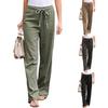 Ladies Loose Pants Casual Waist Band Wide Leg Loose Trousers Daily Wear