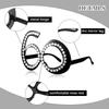 Number Crystal Frame Party Dress-up Glasses for Adults Birthday Christmas Party