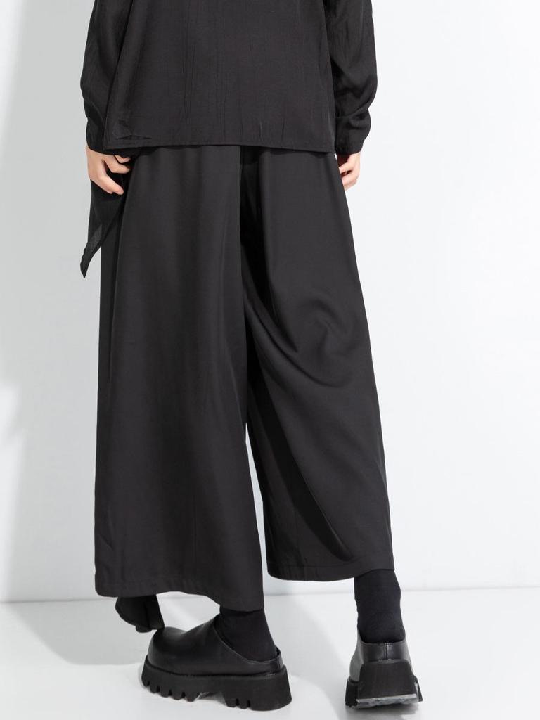 2025 Autumn Women's Wide-Leg Casual Pants with Design Sense and Lace Detail, Plus Size Available
