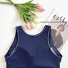 Women's Nude Feel Integrated Sports Bra Yoga Vest - Breathable, Shockproof, with Fixed Chest Pad