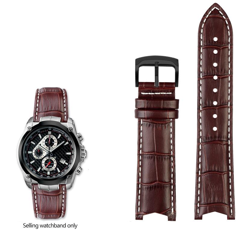 

Ремінець для годинника з натуральної шкіри для CASIO Edifice EF-524 EF-524D з коров ячої шкіри, браслет, чоловічий ремінець для годинника, шпилька або застібка-метелик EF524 22mm