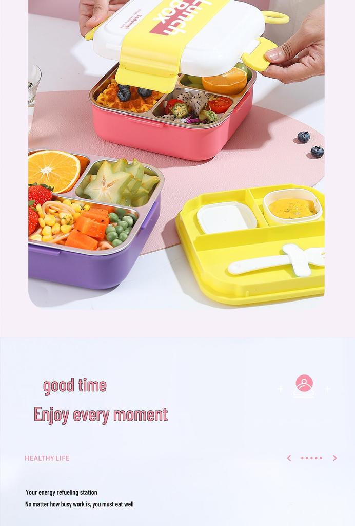 Creative Stainless Steel Lunch Box for Weight Loss and Office Use