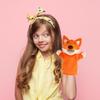 Hand Puppet with Moving Mouth, Plush Animal, Fox, Kids, Soft, for Theatre, Ventriloquism, Gloves, Cute, Gift