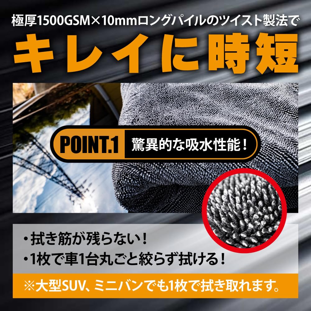 on George Setagaya SURPRESS SKIPS Pro Gen2 Car Wash Microfiber Super Absorbent Cleaning 55cm x 2025 Model [Featured Tokoro's Base] Towel, Cloth,