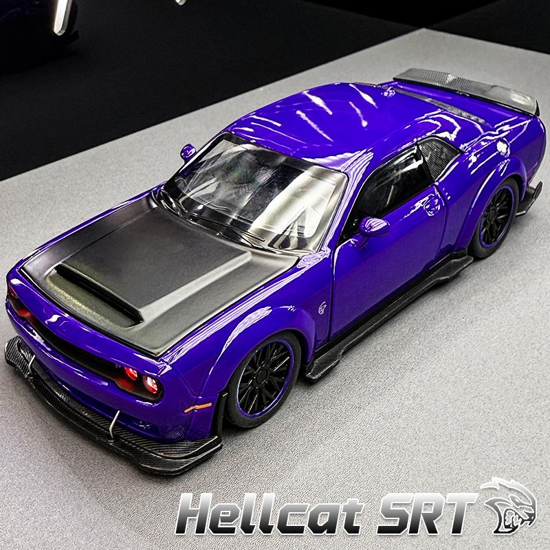 New 1/32 Dodge Challenger SRT Hellcat 2024 Alloy Model Car Toy Diecasts Metal Casting Sound and Light Car Toys for Children Vehicle