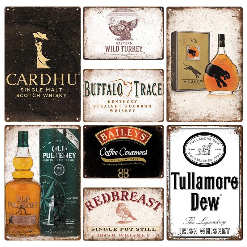 Whisky Marke Metall Vintage Blechschild Metallschild Dekorative Wandplakette Werbeschild Pub Bar Club Man Cave Dekor Wanddeko