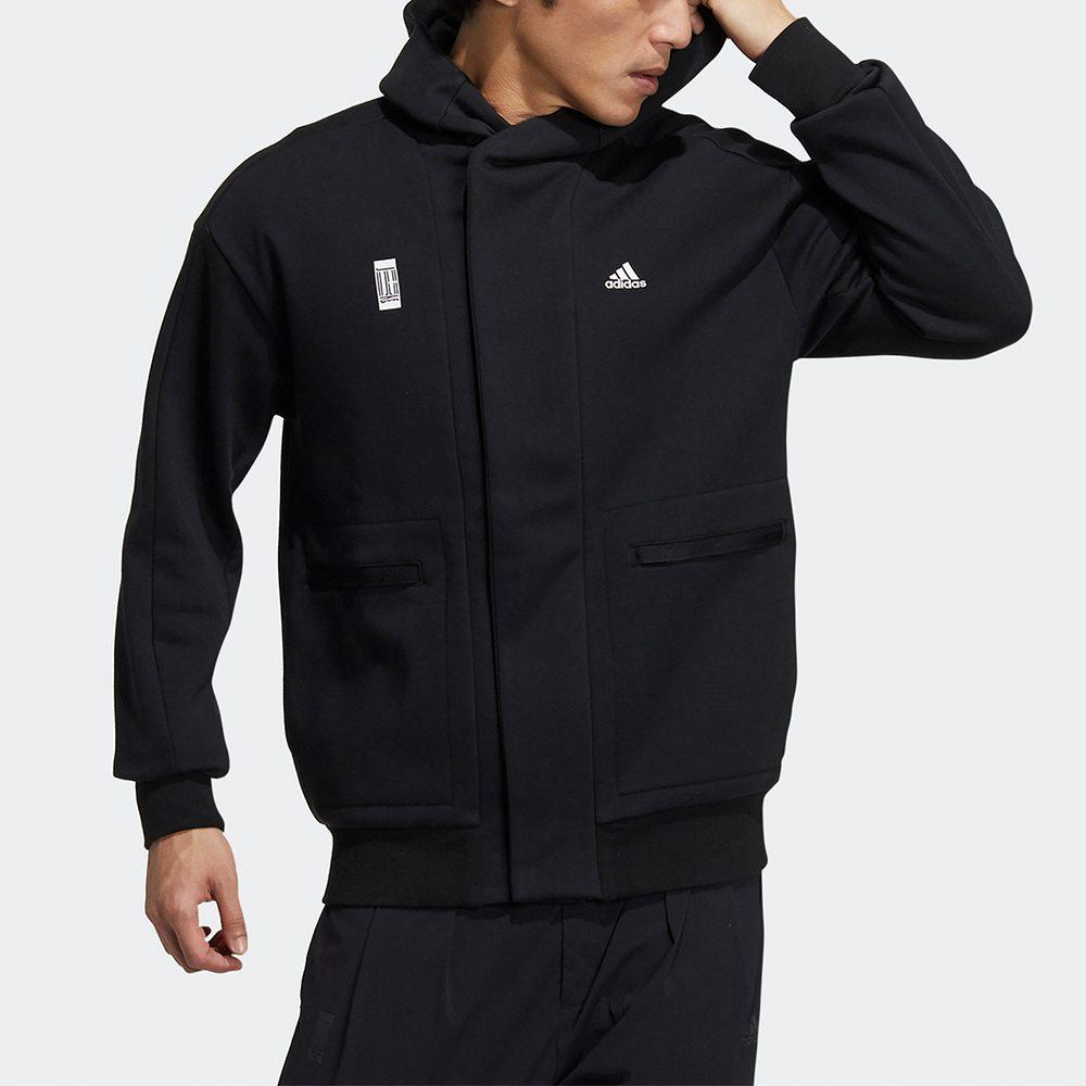 Adidas Jackets Men's Black Hooded Moderate Other H39296