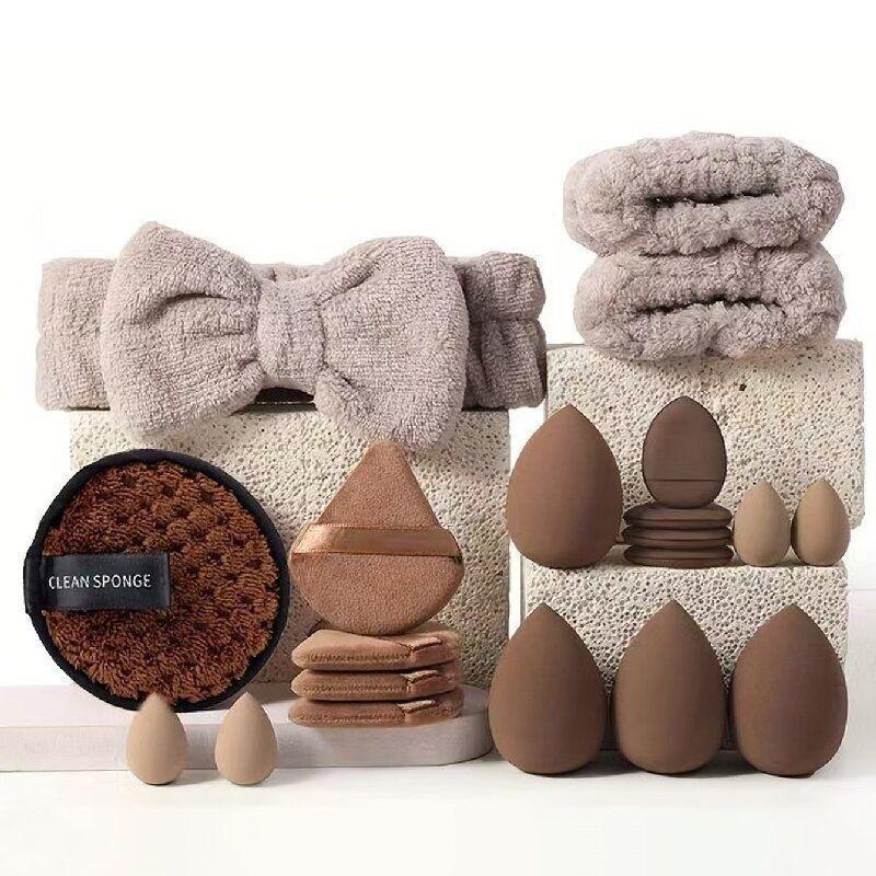 33Pcs 35Pcs Makeup Brush Set with Face Wash Sponge, Cosmetic Tools Kit Multifunctional Foundation Blending Brush Set
