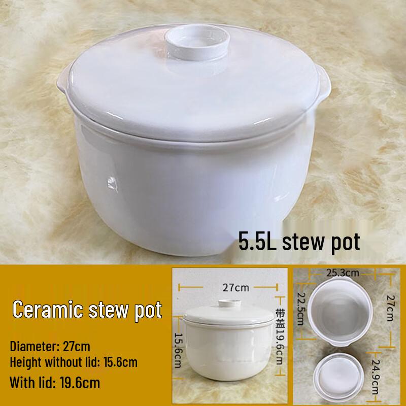 VAKADA Ceramic Double Boiler Pot