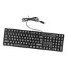 Wired Large Print Keyboard for Elderly 104 Keys Large Character Plug and Play USB Keyboard ABS Wired Keyboard for Laptop