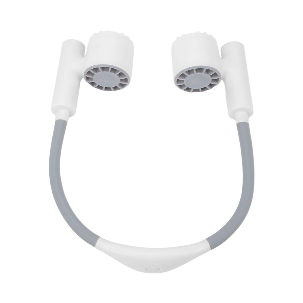 Neck Fan 3 Speed USB Charging Low Noise 2400mAh Battery Bendable Hose 90 Degree Rotating Fan