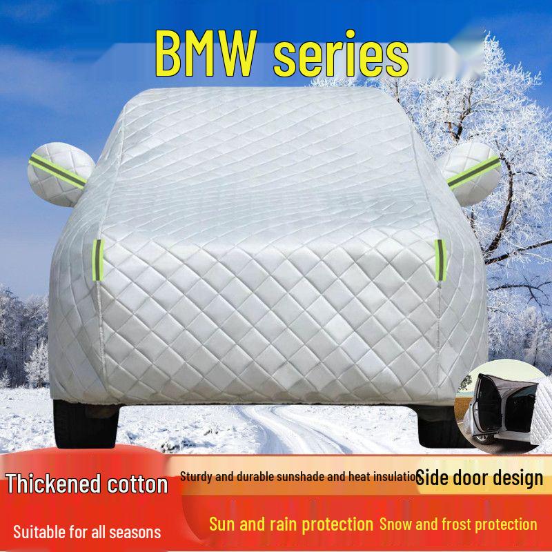 BMW Autoabdeckung: Passend für 3er, 5er, X1, X3, X5, iX3 - Schutz vor Sonne, Regen, Hagel mit dicker, gesteppter Baumwolle