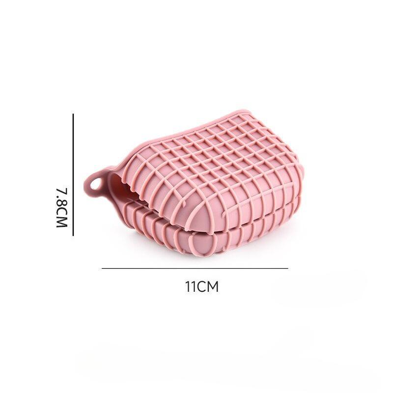 2pcs silicone pot handle cover -silicone hand clip-anti slip,with textured surface to ensure cooking safety,thickened anti scald