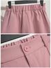 Women's High-Waisted Black A-Line Wide-Leg Slimming Shorts - Spring 2022 Korean Style