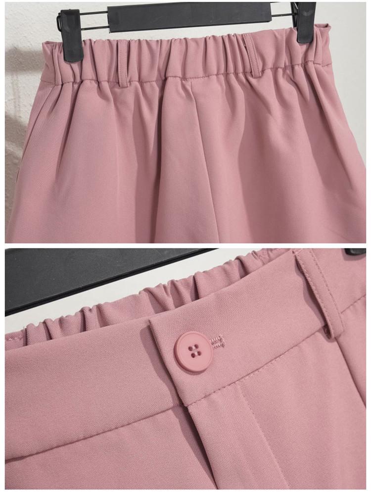 Women's High-Waisted Black A-Line Wide-Leg Slimming Shorts - Spring 2022 Korean Style
