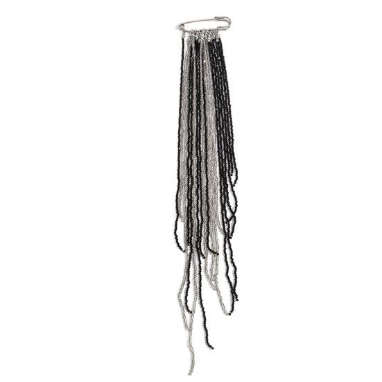 Beaded Tassel Pin Brooch Boho Chain Tassel Brooch Retro Dangle Brooch