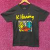 Keith Harring See No Evil, Hear No Evil, Speak No Evil Art T-Shirt