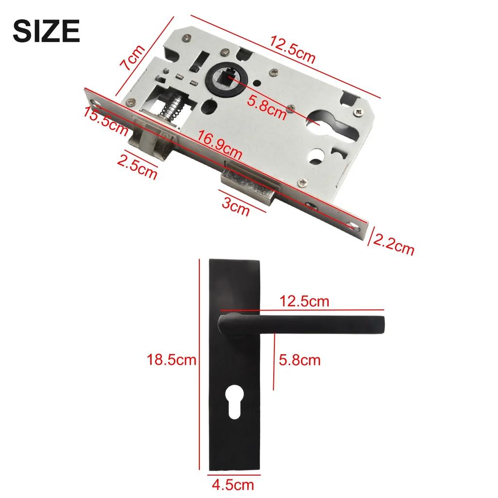 HANDLE Door Handle Heavy Duty Lockable Portable Security Handle Heavy Duty Security Door Iron Sheet Mortise Locks