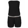 Fashion Womens Casual Off Shoulder Tube Jumpsuit Pocket Short Playsuit