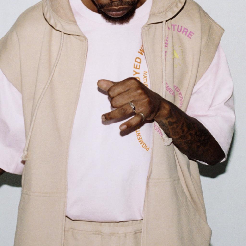 Adidas X Stella McCartney Letter Print Zip-Up Sleeveless Hoodie Unisex Tops Magic-Light-Brown IA7717