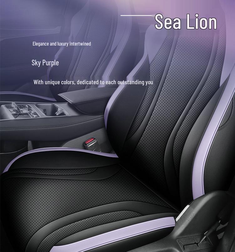 New BYD Sea Lion Car Seat Cushion - Full Leather, Fits Five-Seater, 4-Season Use