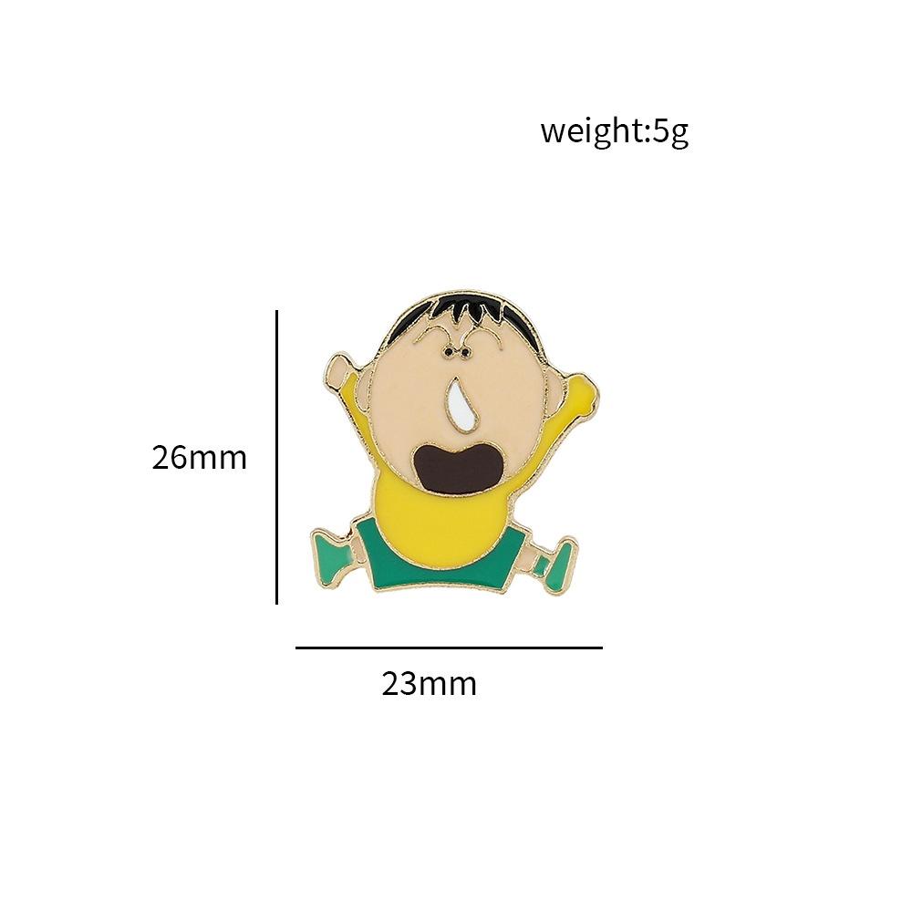 Cute Crayon Shin-chan Metal Badge Cartoon Character Backpack Accessory Wholesale