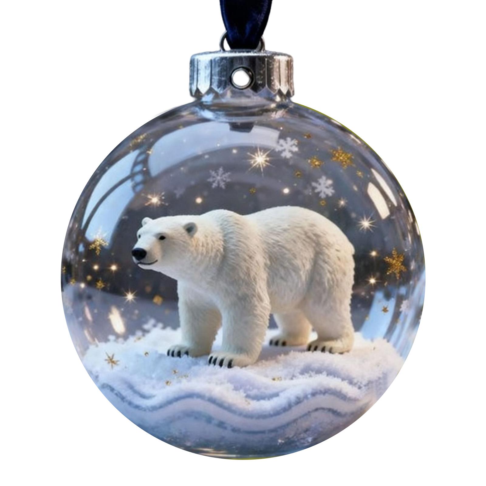 

Christmas Clear Xmas Balls 3D Animal Christmas Decoration Christmas Tree Ornaments Christmas Hanging Balls for Christmas Tree