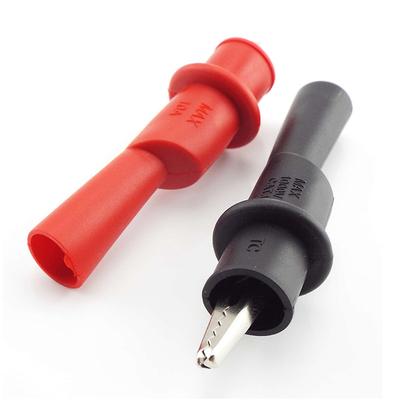 1 Pair Probe Alligator Clip Electrical Metal Crocodile Clamp Test Accessories for Multimeter 1000V/10A Insulation