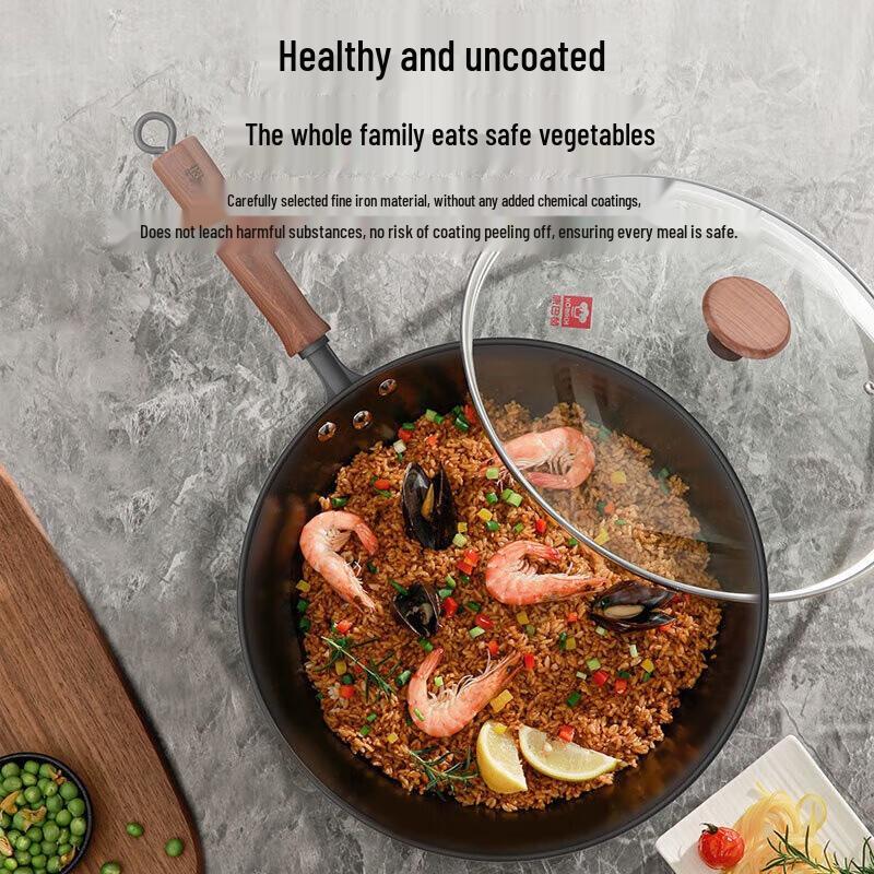 Kangbach Fine Iron Flat Bottom Stir-Fry Wok