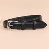 Belt Silver Buckle with Straight Jeans Women's Belt Women's Simple Design Belt
