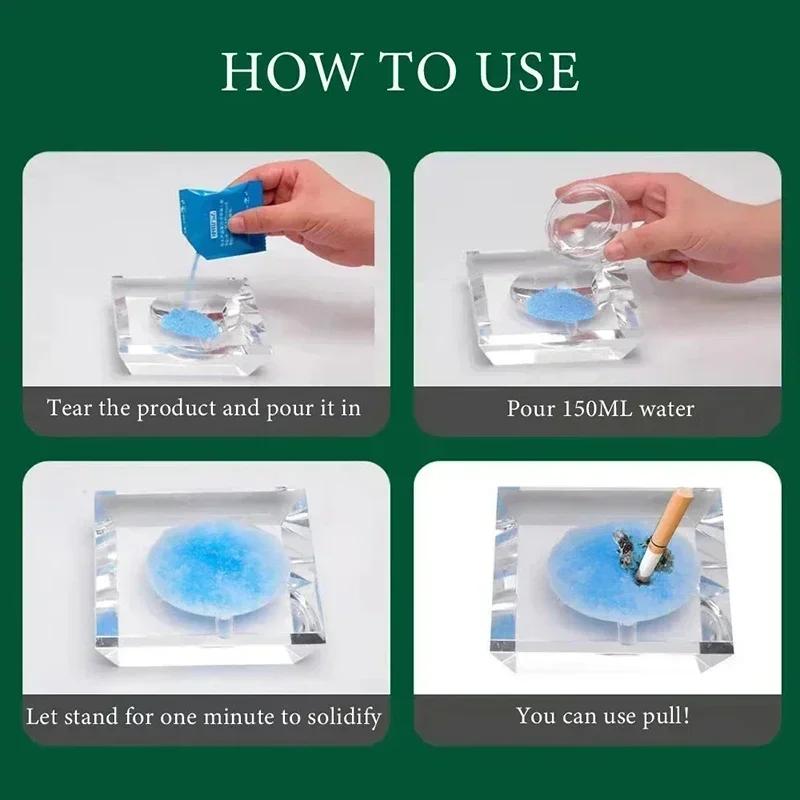 30PCS Scented Water-Soluble Ashtray Sand - 6 Colors, Fast Ash Extinguishing, Easy To Clean, Ideal for Home, Hotel, Party & Gifts