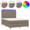 VidaXL Sommier à Lattes de Lit avec Matelas et LED, Lit Rembourré, Lit Double, Lit Adulte de Chambre à Coucher Intérieur, 3135601