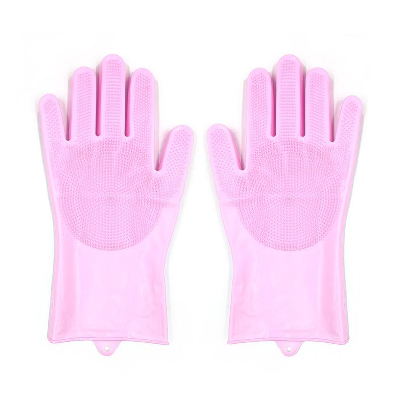 Силиконовые нескользящие перчатки для мытья посуды, термостойкие и прочные для уборки кухни