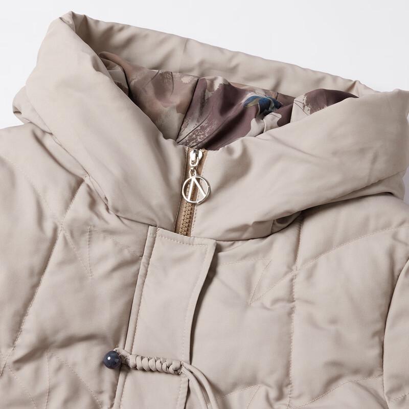 KAVON Women's Chinese Style Ink Print Padded Winter Jacket