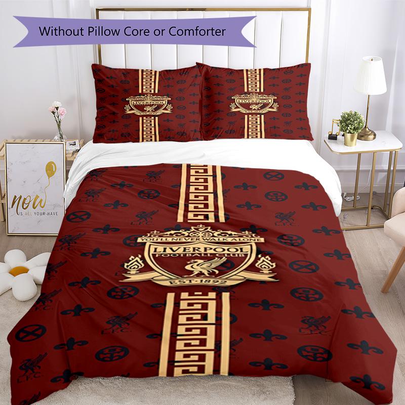 Liverpool Football Club Bedding Set Breathable Duvet Cover With Pillowcases Home Decoration Birthday Gift
