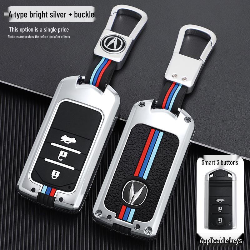 Acura CDX MDX RDX ZDX ILX RLX Key Fob Metal Case with Buckle