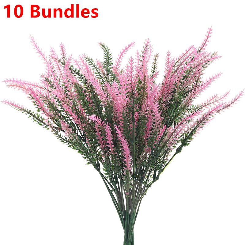 

5/10 Bundles Artificial Lavender Flowers Head Fake Flowers Home Room Table Decor Outdoors Garden Wedding Decor Outdoor Plants 5Pcs розовый