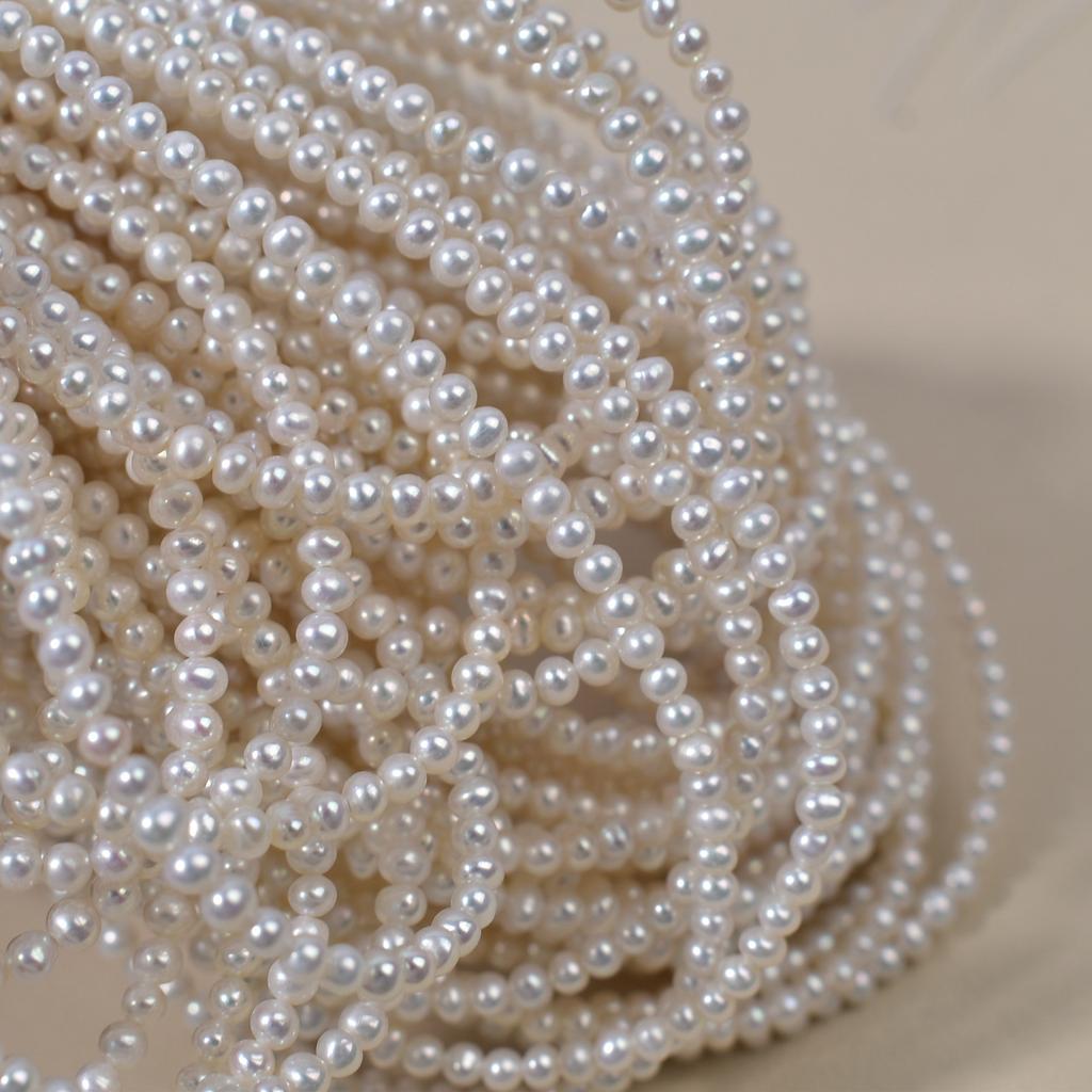 1Strand White Pearl 2-10mm For Jewelry Making DIY Necklace Bracelet Earrings Accessory Support Dropshipping