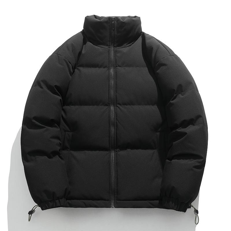 Haine matlasate pentru bărbați și femei, mărime mare, guler înalt, haine matlasate, trend, versiune coreeană, jachetă matlasată largă, culoare solidă, haine matlasate de iarnă