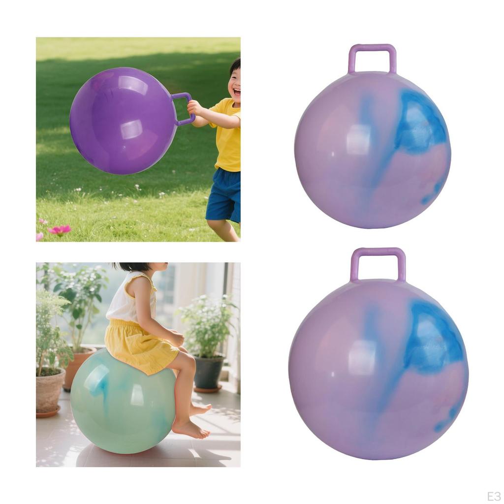 Kids Jumping Ball Bouncy Toy Balance Exercise with Handle, Sports Hopping for Park, Backyard,
