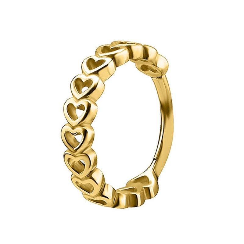 Fashionable Crystal Nose Piercing Ring Jewelry Stainless Steel Accessory for Ear Cartilage Music Festival Accessories
