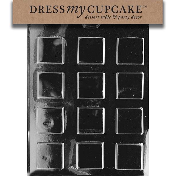 Dress My Cupcake Chocolate Candy Mold, Plain Square Mints