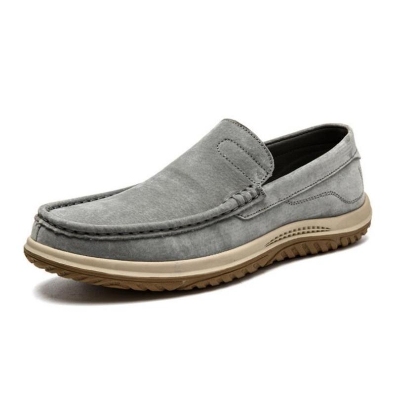 

Men Loafers High Quality Leather Casual Shoes for Men Luxury driving Comfortable Soft Flats Sneakers Handmade Men Moccasins 44 серый