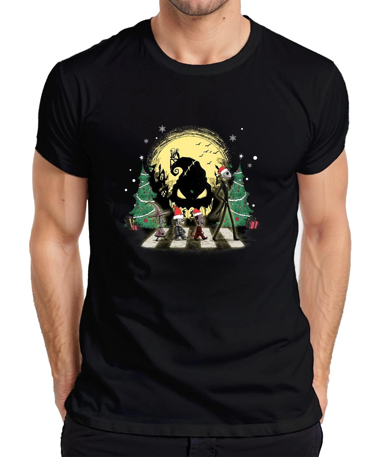 Jack Skellington Halloween Weihnachten Skelett Mond Tannenbaum Herren T-Shirt XL