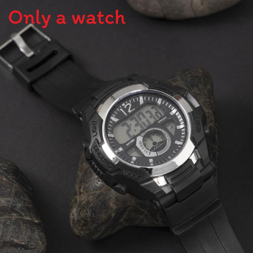

Kids Digital Sport Watch With Waterresistant Pvc Strap For Children And Teens чёрный