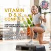 Vitamin D3 + Vitamin K2 Supplement, With Glucosamine Sulfate, 120 Softgels Per Bottle