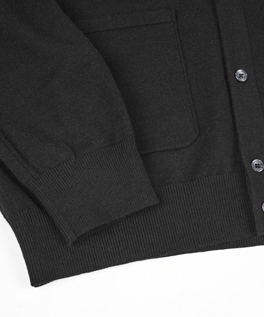Birbante Soft Washable Collared Cardigan - Black