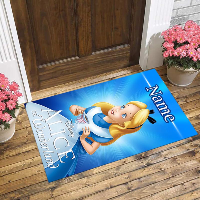 Personalized Name Princess Aurora Living Room Non-Slip Area Rug Soft Carpet for Bedroom Kids Playroom Sofa,Office Home Decor Doormat