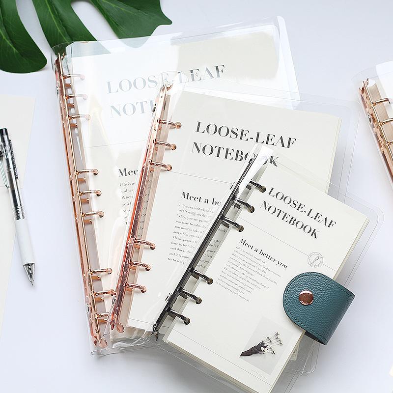 A5 A6 B5 Rose Gold Black With 90 Sheet Inner Page Binder Notebook Cover Diary Agenda Planner Paper Cover School Stationery